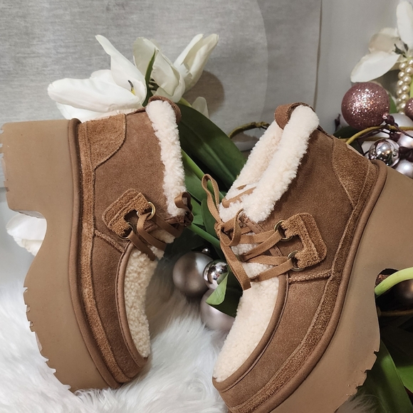 UGG | Shoes | Ugg Classic New Heights Genuine Shearling Laceup